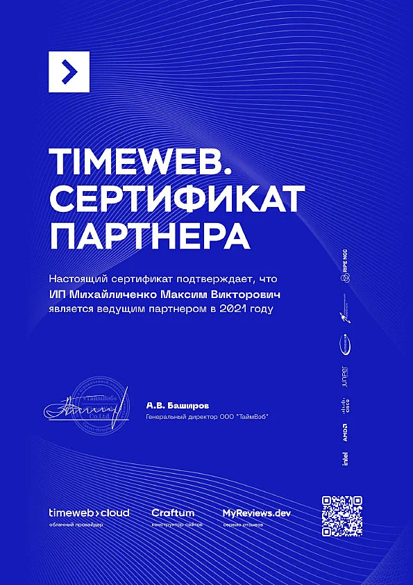 Ведущий партнер Timeweb